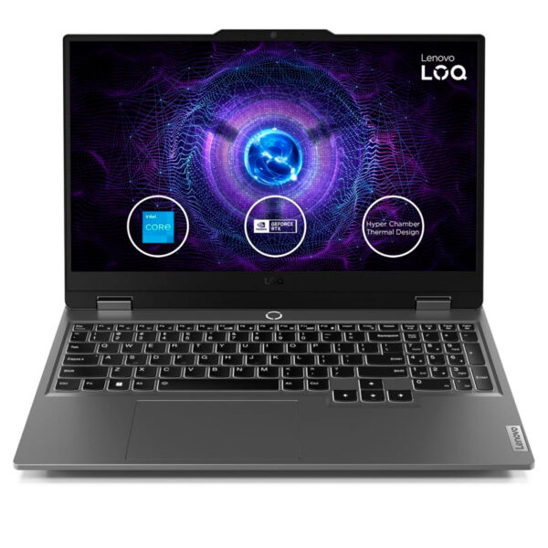 Notebook Lenovo LOQ 15IAX9 15.6" FHD IPS, Core i5-12450HX hasta 4.4GHz 8GB DDR5-4800MHz