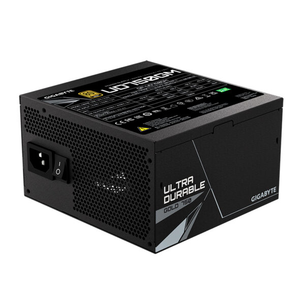 Fuente de alimentación Gigabyte GP-UD750GM, 750W, ATX, 80 Plus Gold, 100V ~ 240VAC.